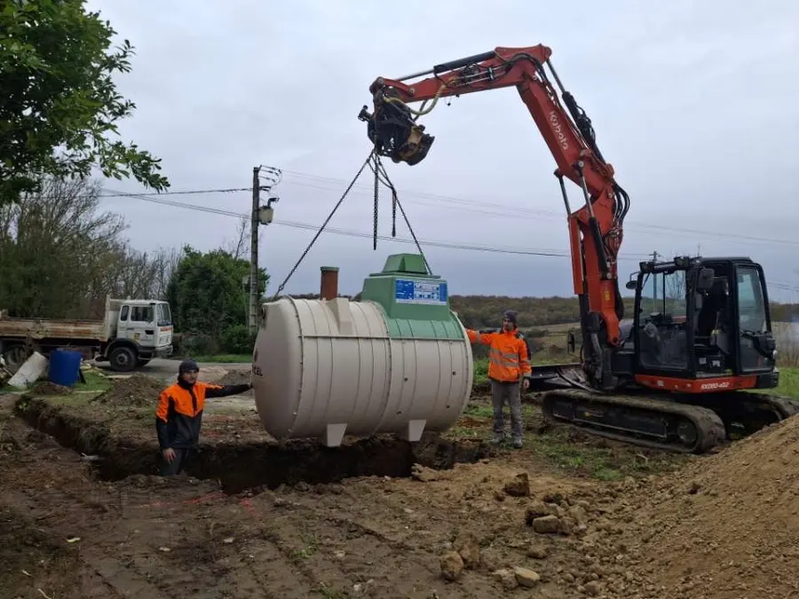 Assainissement et micro-station : chantier réalisé par Marson TP dans l'Aude